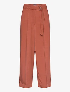 WIDE CROPPED BELTED PANTS, GANT