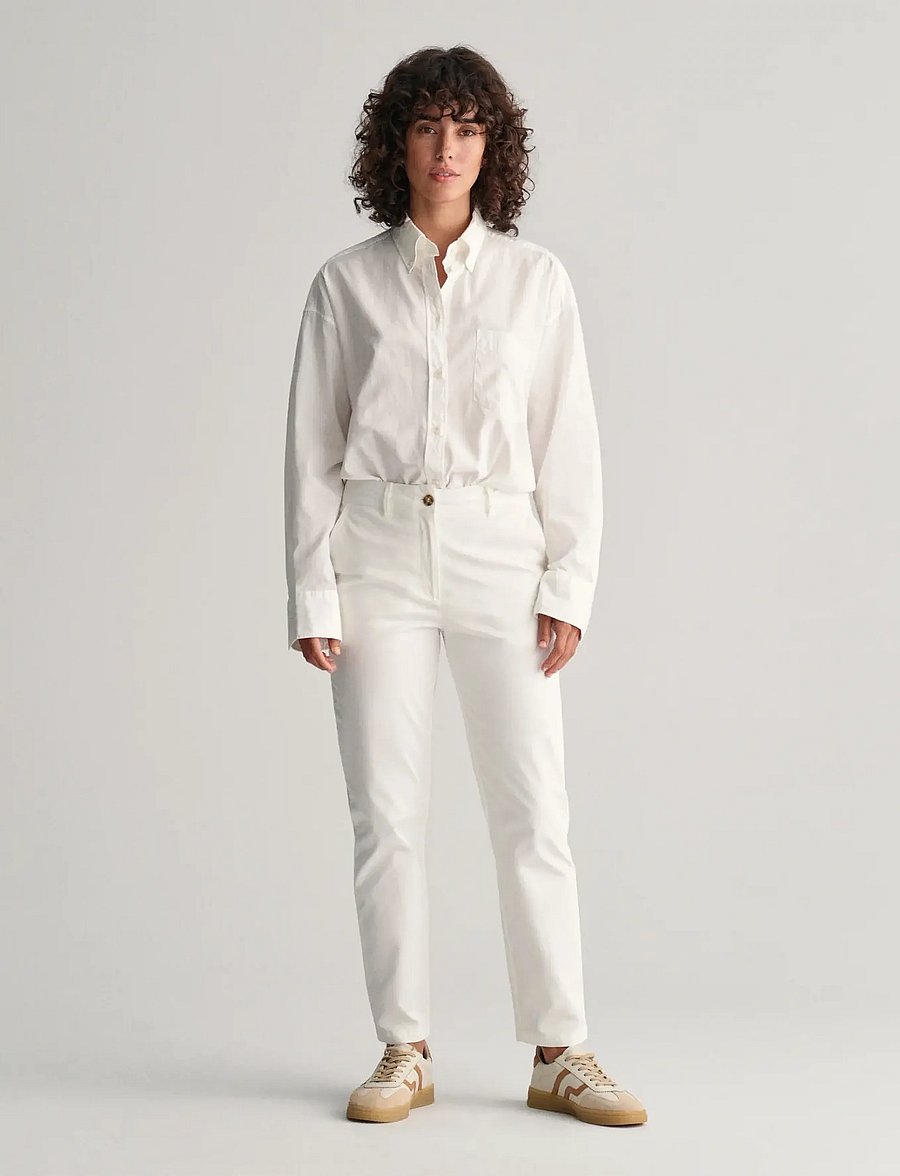 Gant - SLIM CHINOS - chinos - eggshell - 0