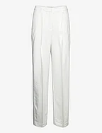 RELAXED PLEATED PANTS - WHITE