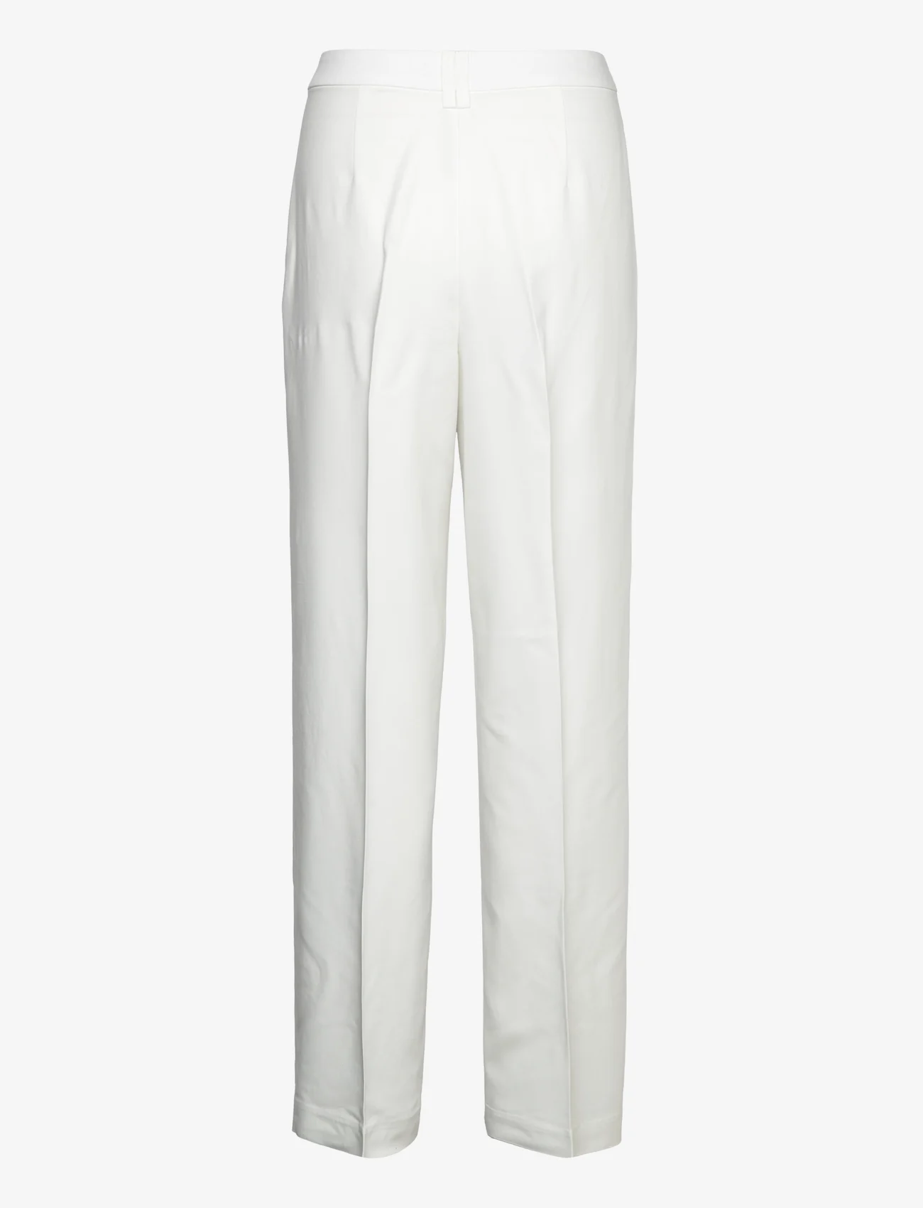 GANT - RELAXED PLEATED PANTS - rette bukser - white - 1