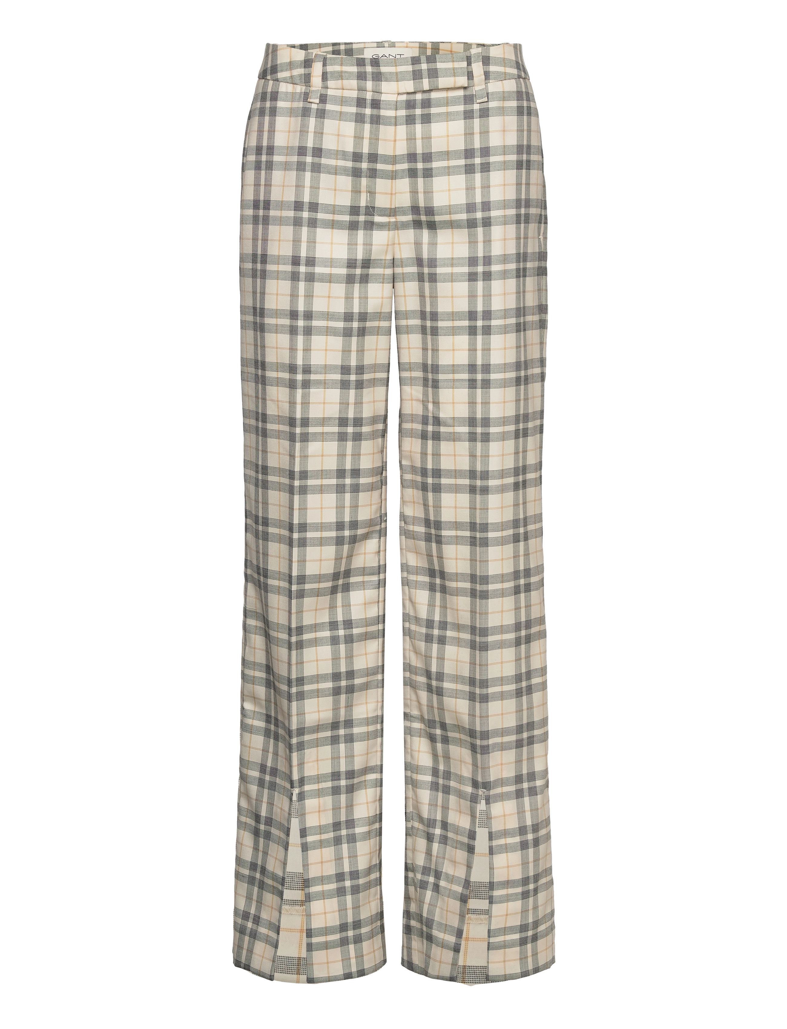 GANT Low Rise Straight Checked Hosen Beige - 38 - Damen