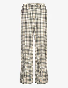 LOW RISE STRAIGHT CHECKED PANTS, GANT