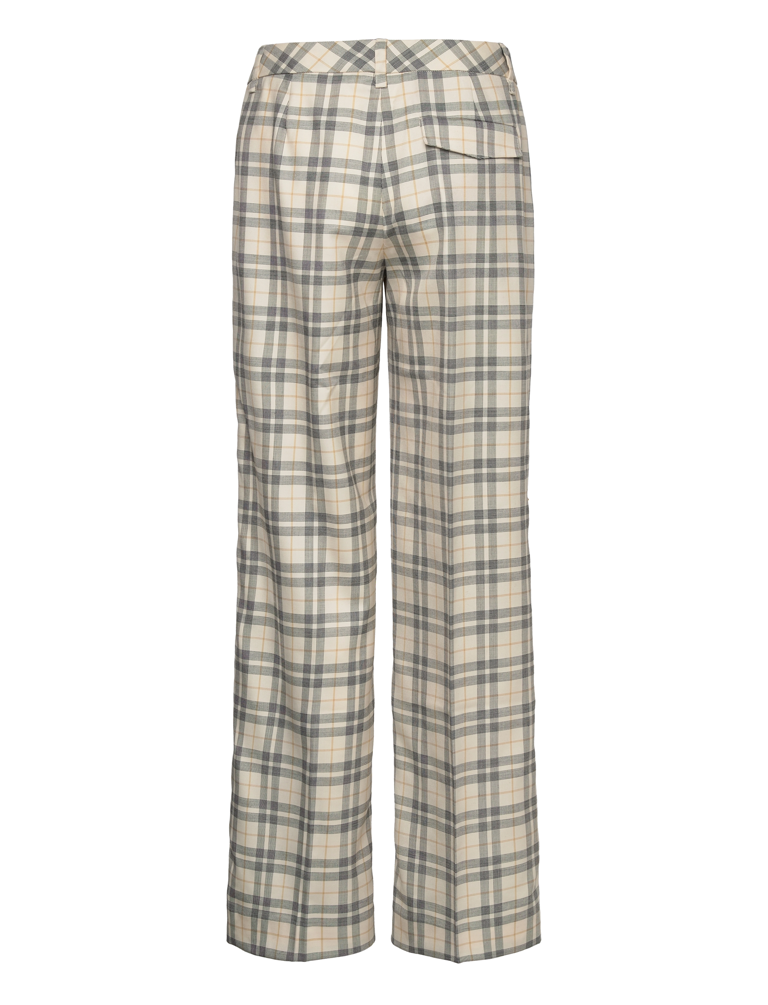 Gant - LOW RISE STRAIGHT CHECKED PANTS - spodnie proste - linen - 1