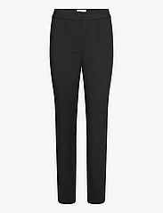 GANT - SLIM PINTUCK ZIP PANTS - slim fit trousers - ebony black - 0