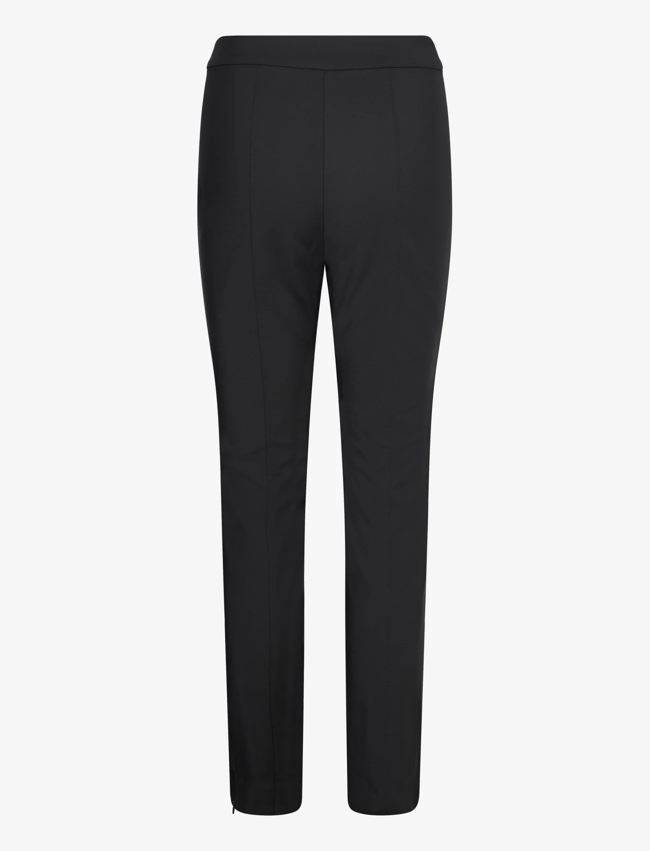 GANT - SLIM PINTUCK ZIP PANTS - slim-fit broeken - ebony black - 1