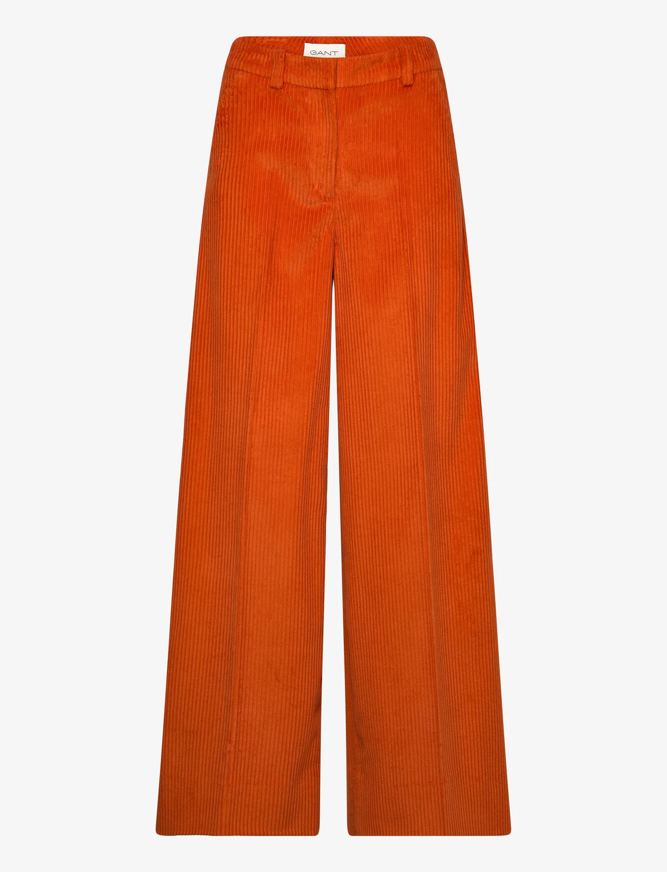 GANT - HW WIDE LEG CORD PANTS - hosen mit weitem bein - pumpkin orange - 0