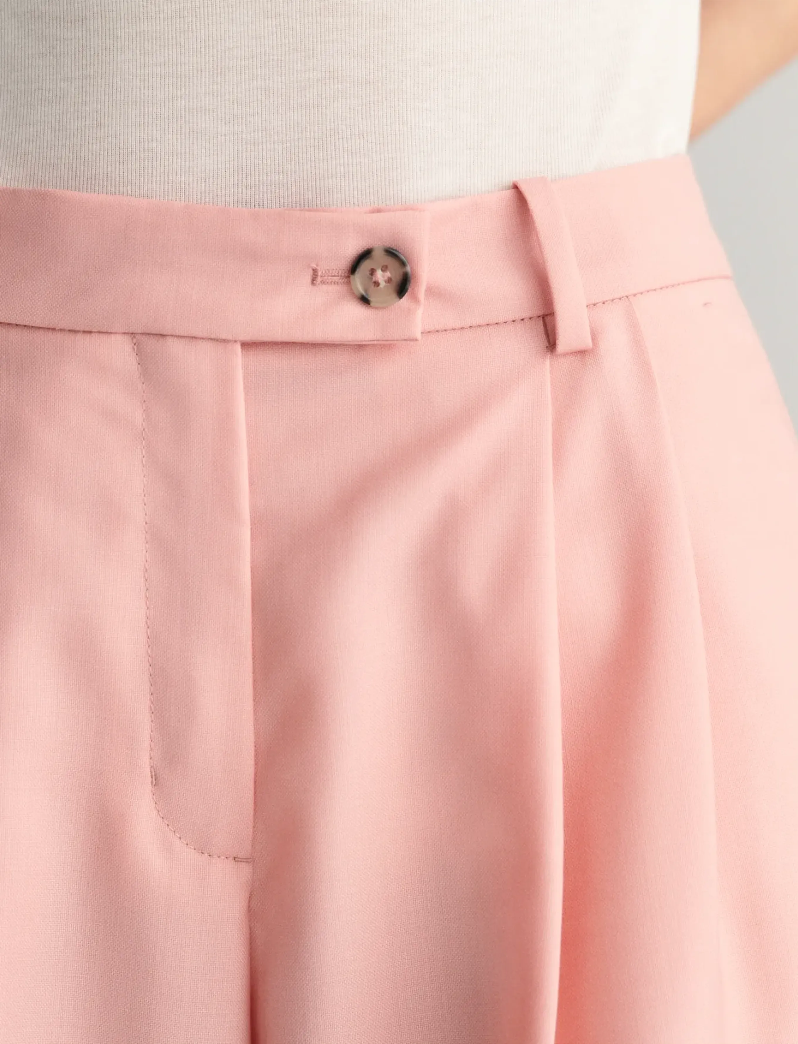 GANT - REL WIDE LEG PANT - dusty rose - 4