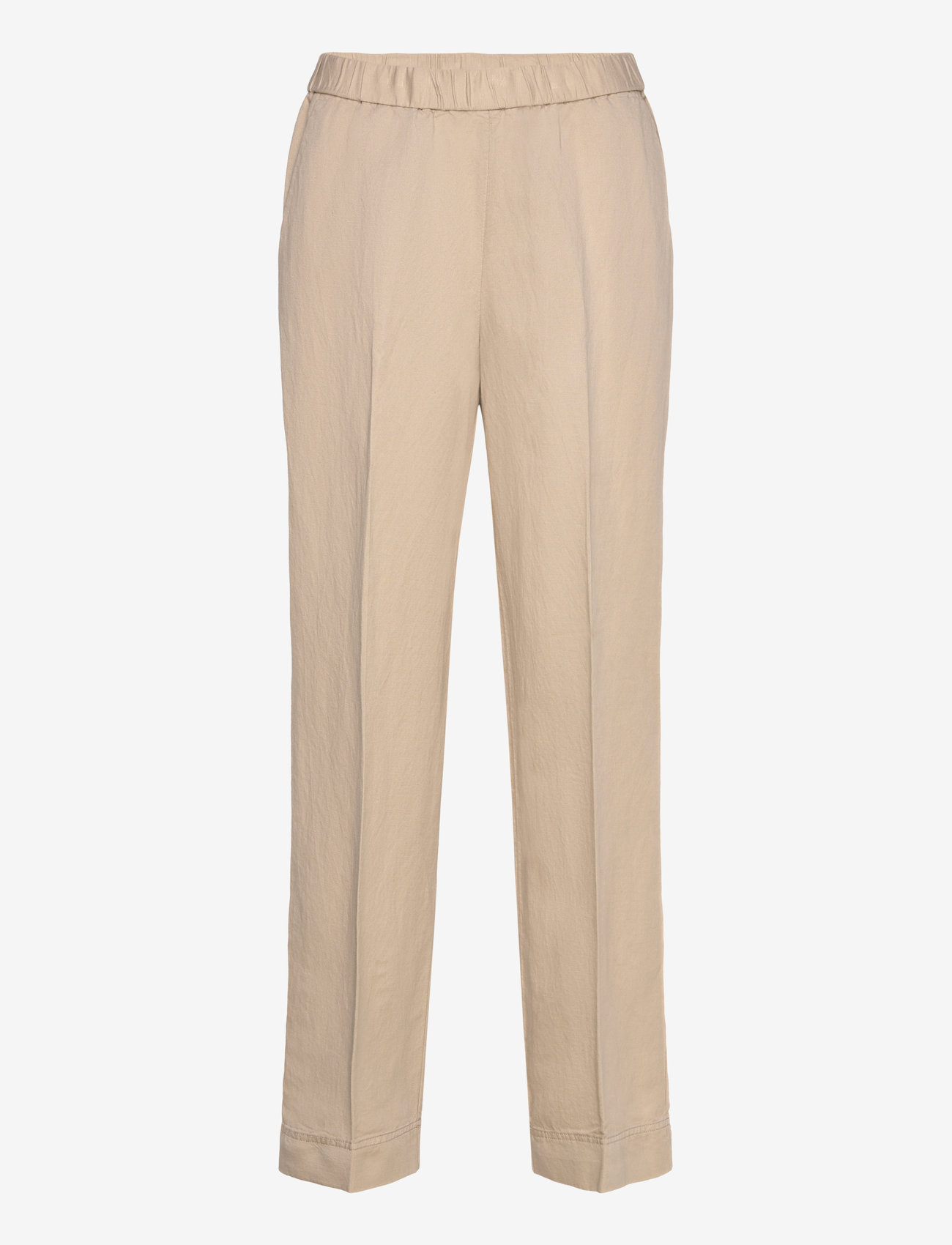 GANT - REL LINEN BLEND PULL ON PANTS - linnebyxor - dry sand - 0