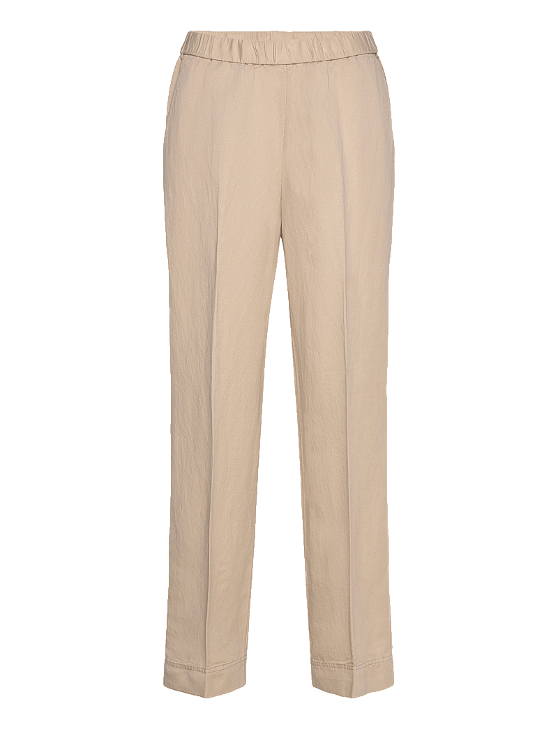 GANT - REL LINEN BLEND PULL ON PANTS - linnebyxor - dry sand - 0