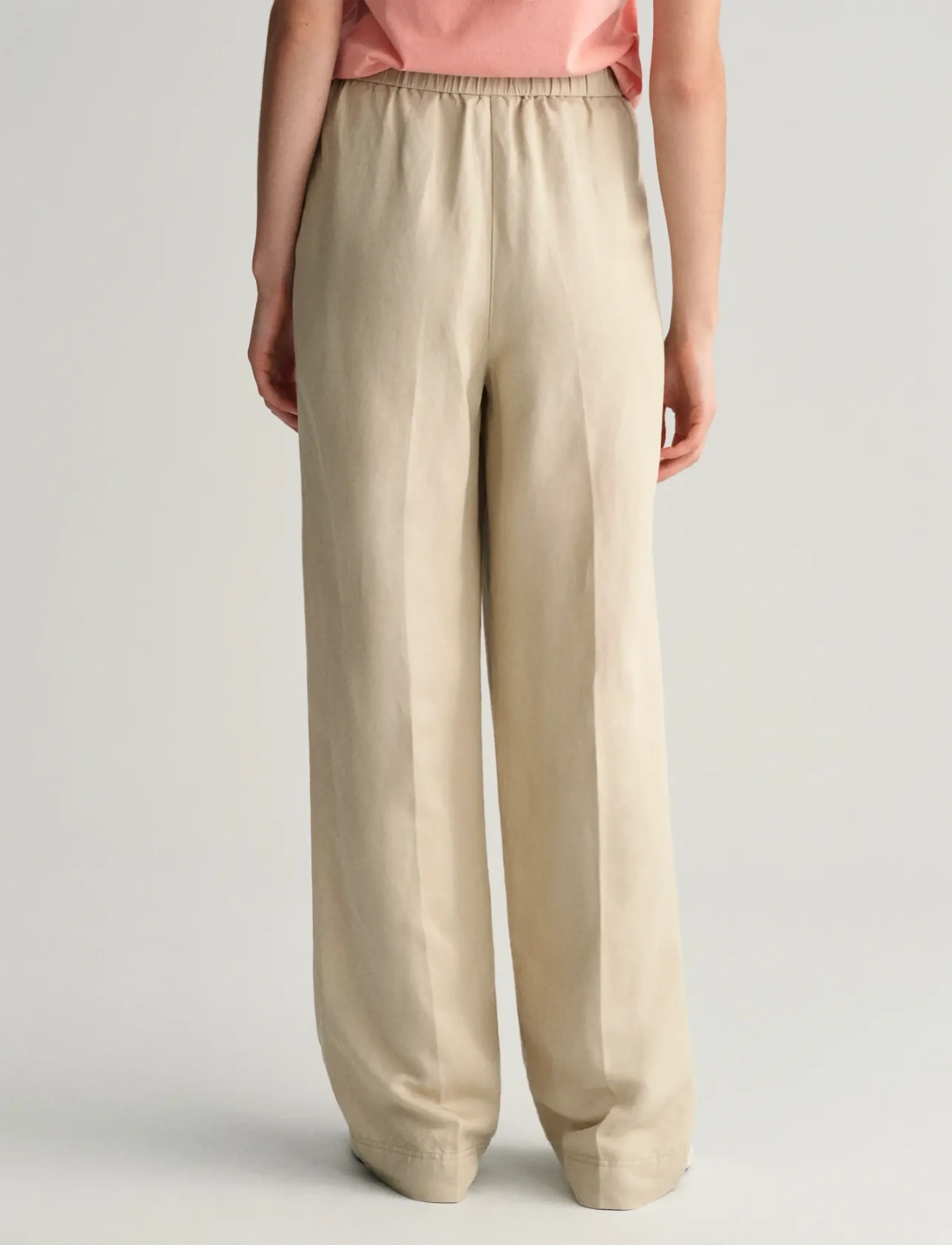 Gant - REL LINEN BLEND PULL ON PANTS - dry sand - 3