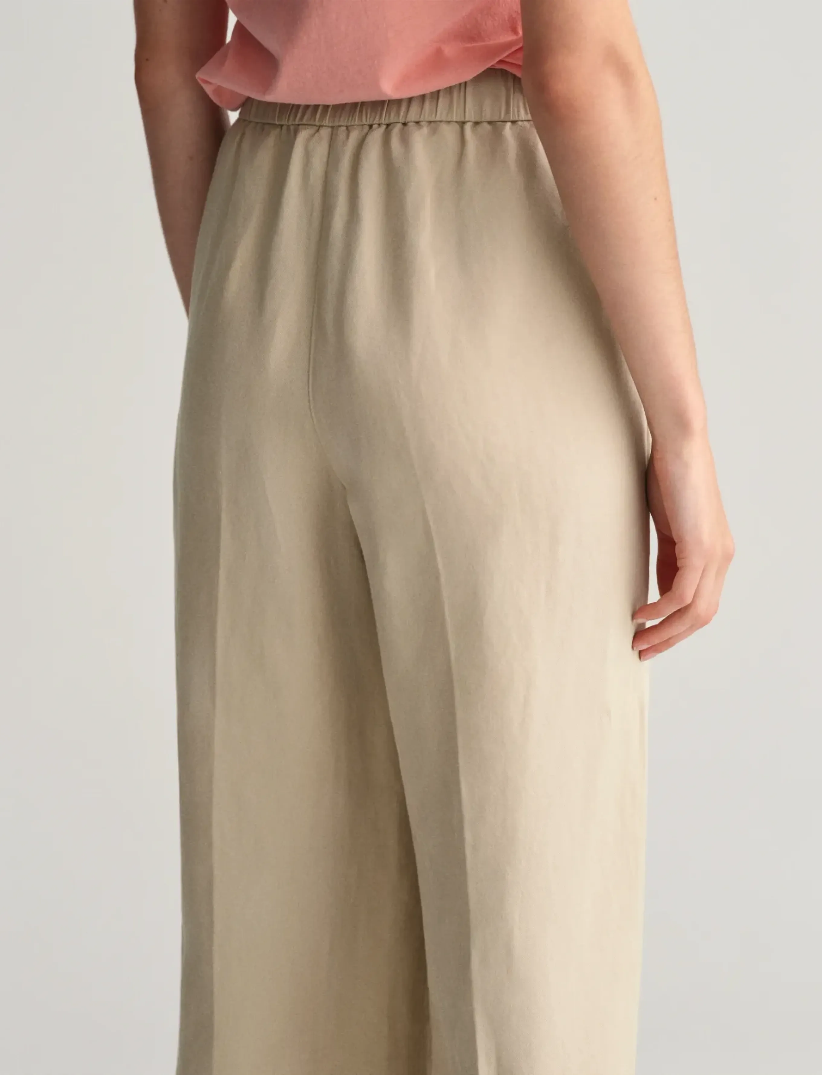 Gant - REL LINEN BLEND PULL ON PANTS - dry sand - 4