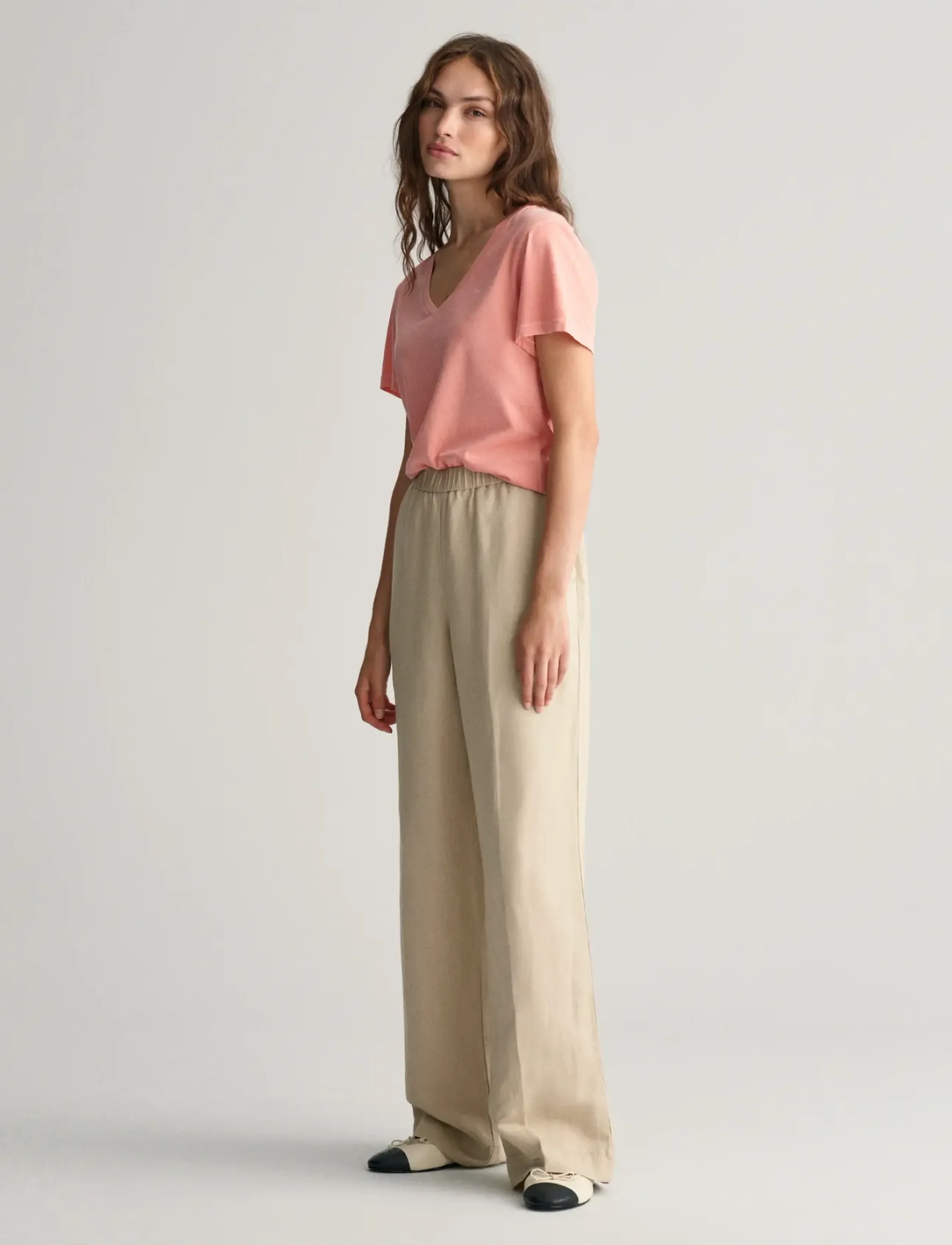 Gant - REL LINEN BLEND PULL ON PANTS - dry sand - 5