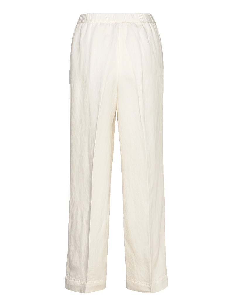 GANT - REL LINEN BLEND PULL ON PANTS - hørbukser - eggshell - 1
