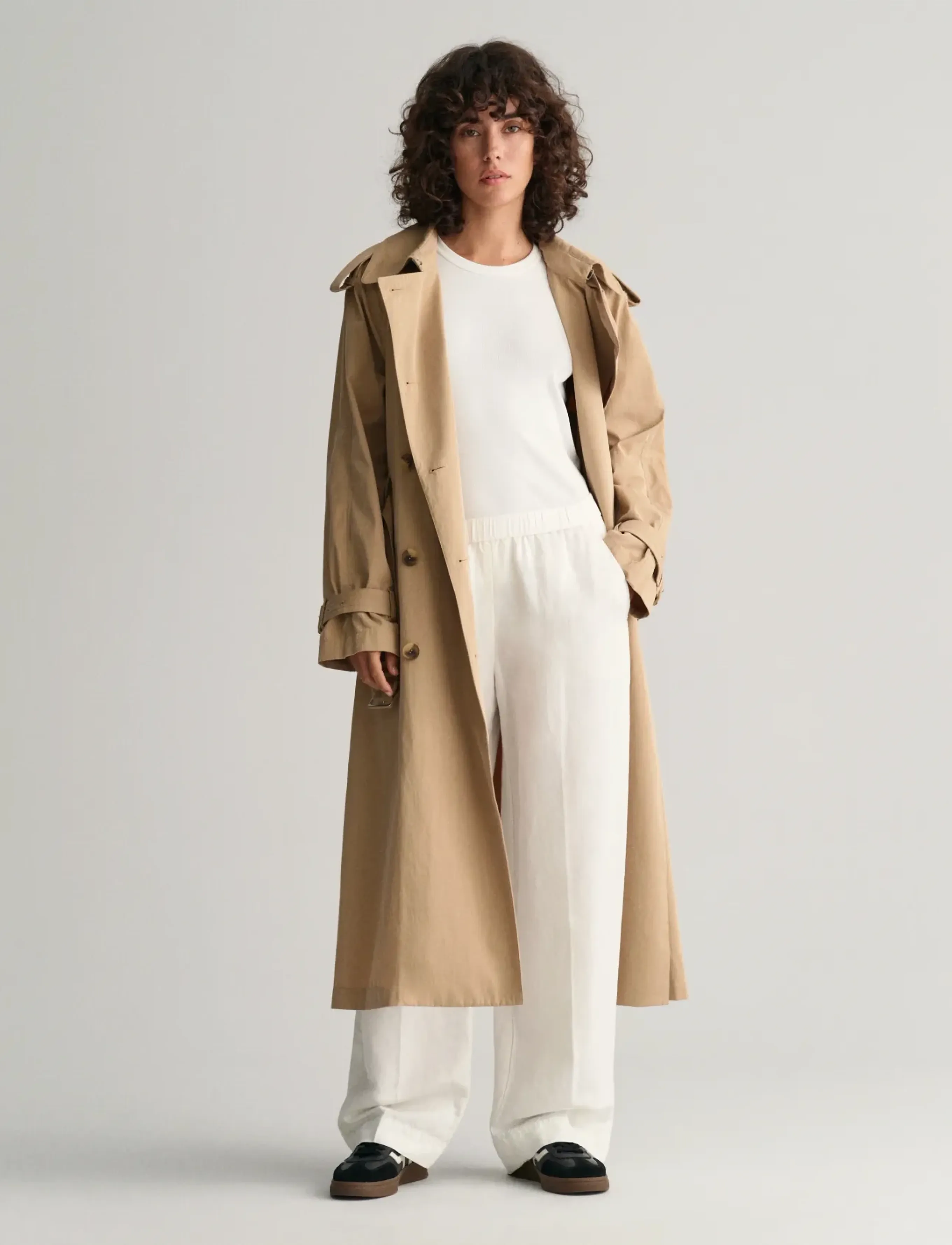 GANT - REL LINEN BLEND PULL ON PANTS - eggshell - 5