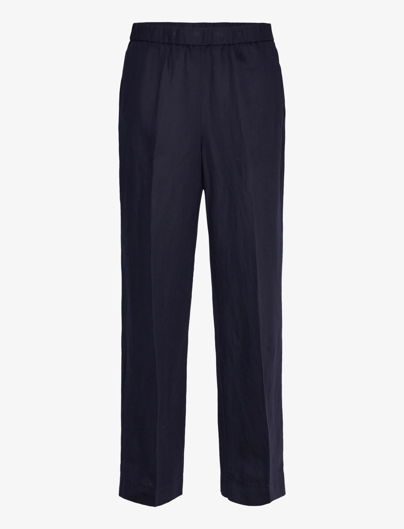 GANT - REL LINEN BLEND PULL ON PANTS - linen trousers - evening blue - 0
