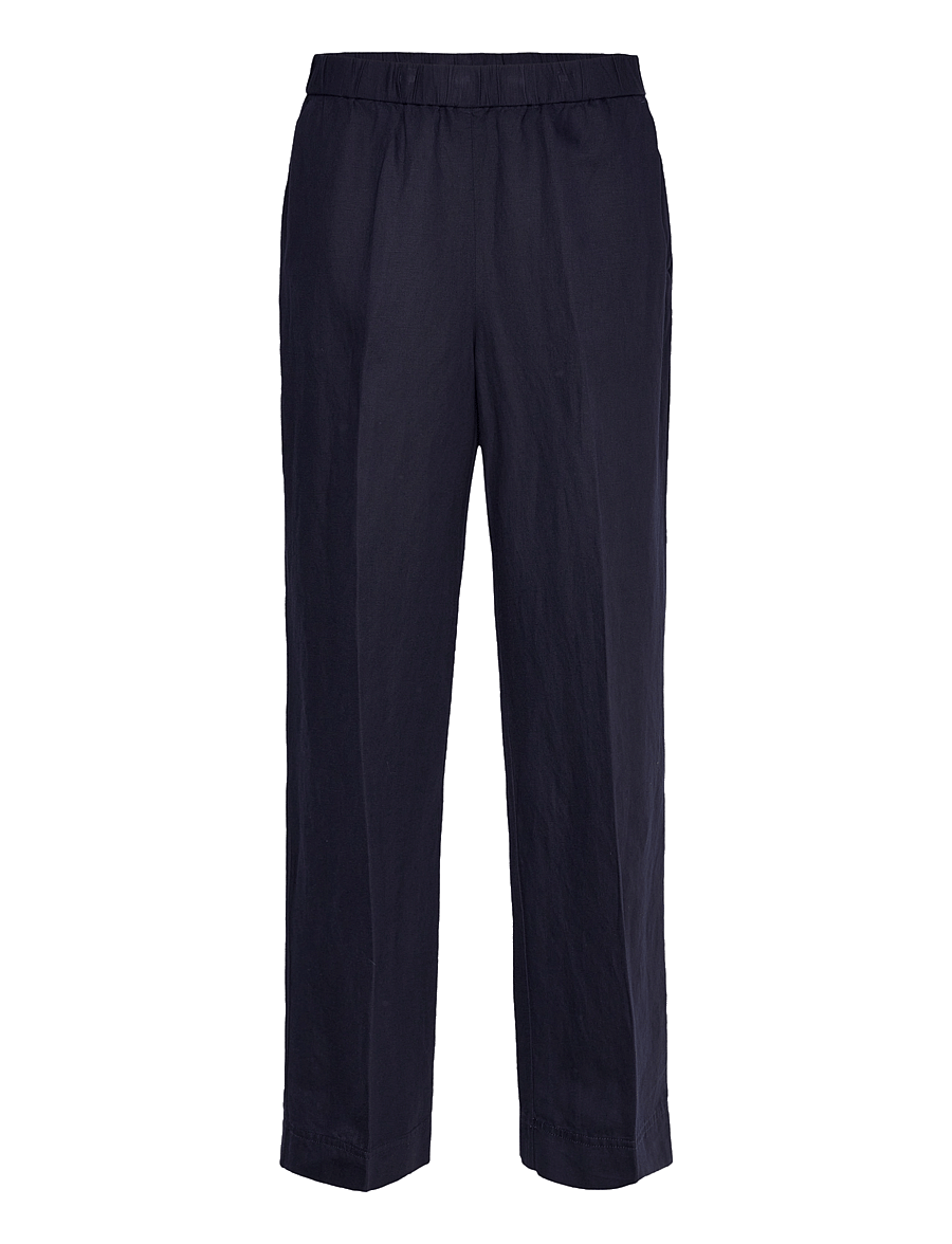 Gant - REL LINEN BLEND PULL ON PANTS - leinenhosen - evening blue - 1