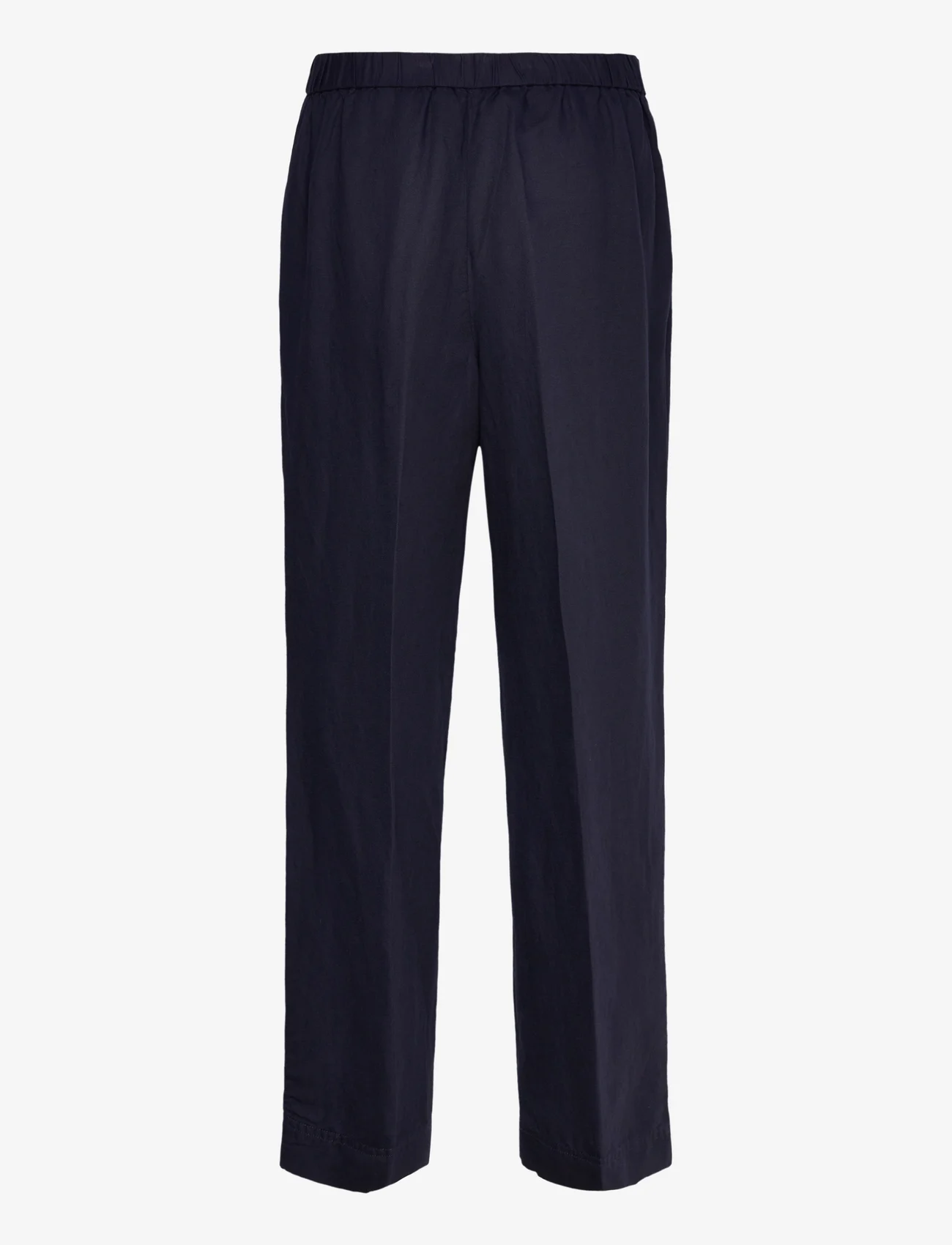 GANT - REL LINEN BLEND PULL ON PANTS - linen trousers - evening blue - 1