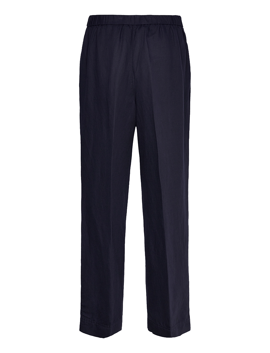 Gant - REL LINEN BLEND PULL ON PANTS - leinenhosen - evening blue - 2