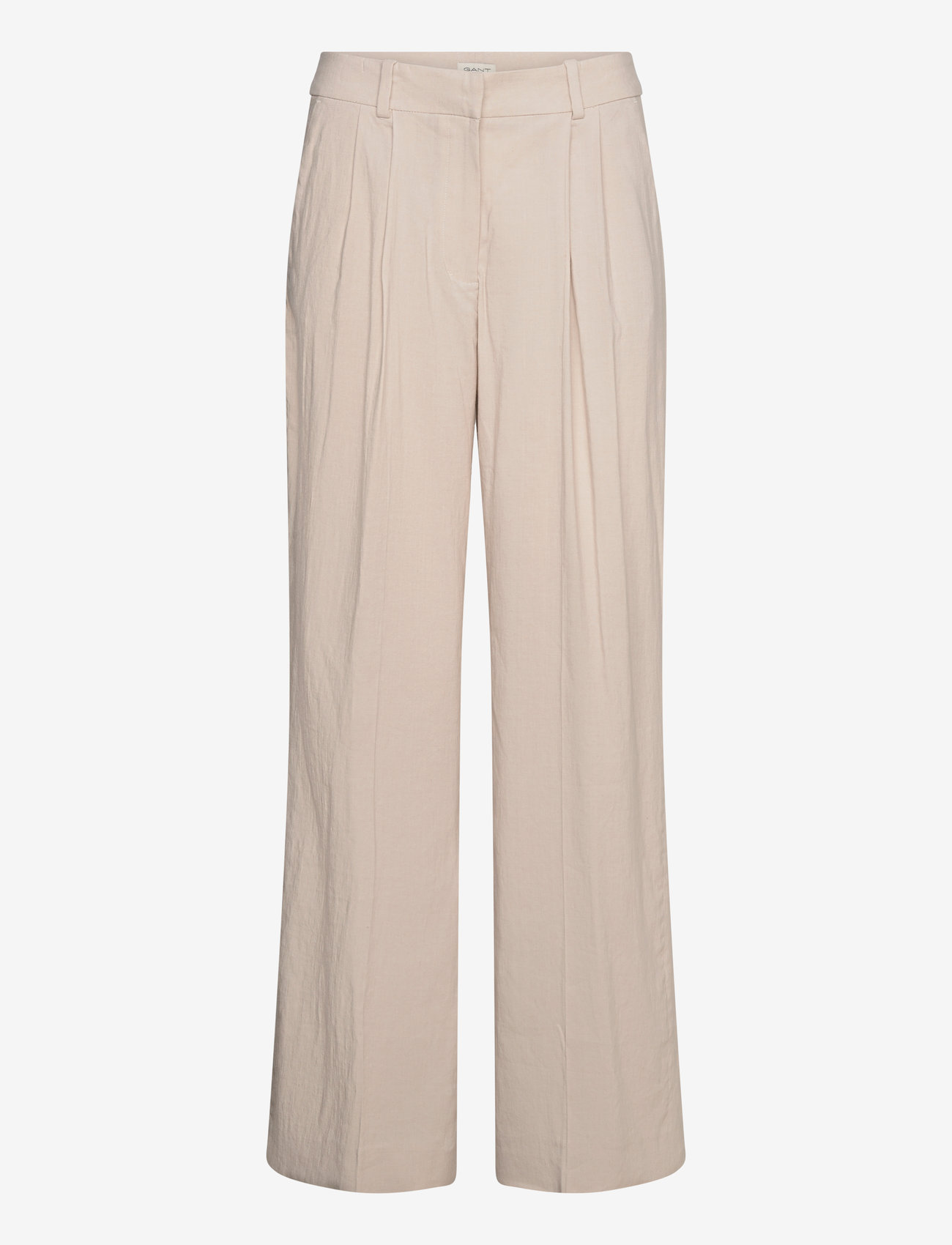 GANT - REL STRETCH LINEN TAILORED PANT - hørbukser - soft oat - 1