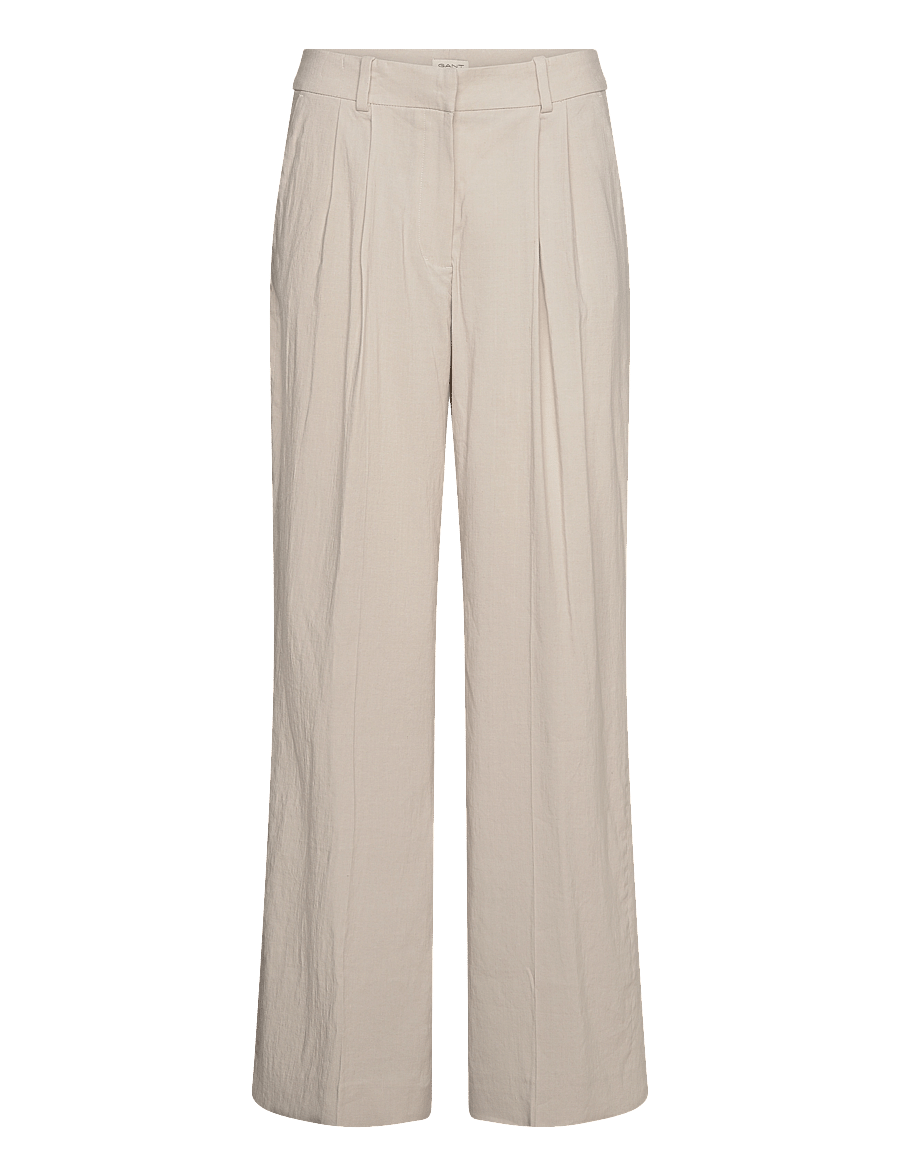 Gant - REL STRETCH LINEN TAILORED PANT - linased püksid - soft oat - 1