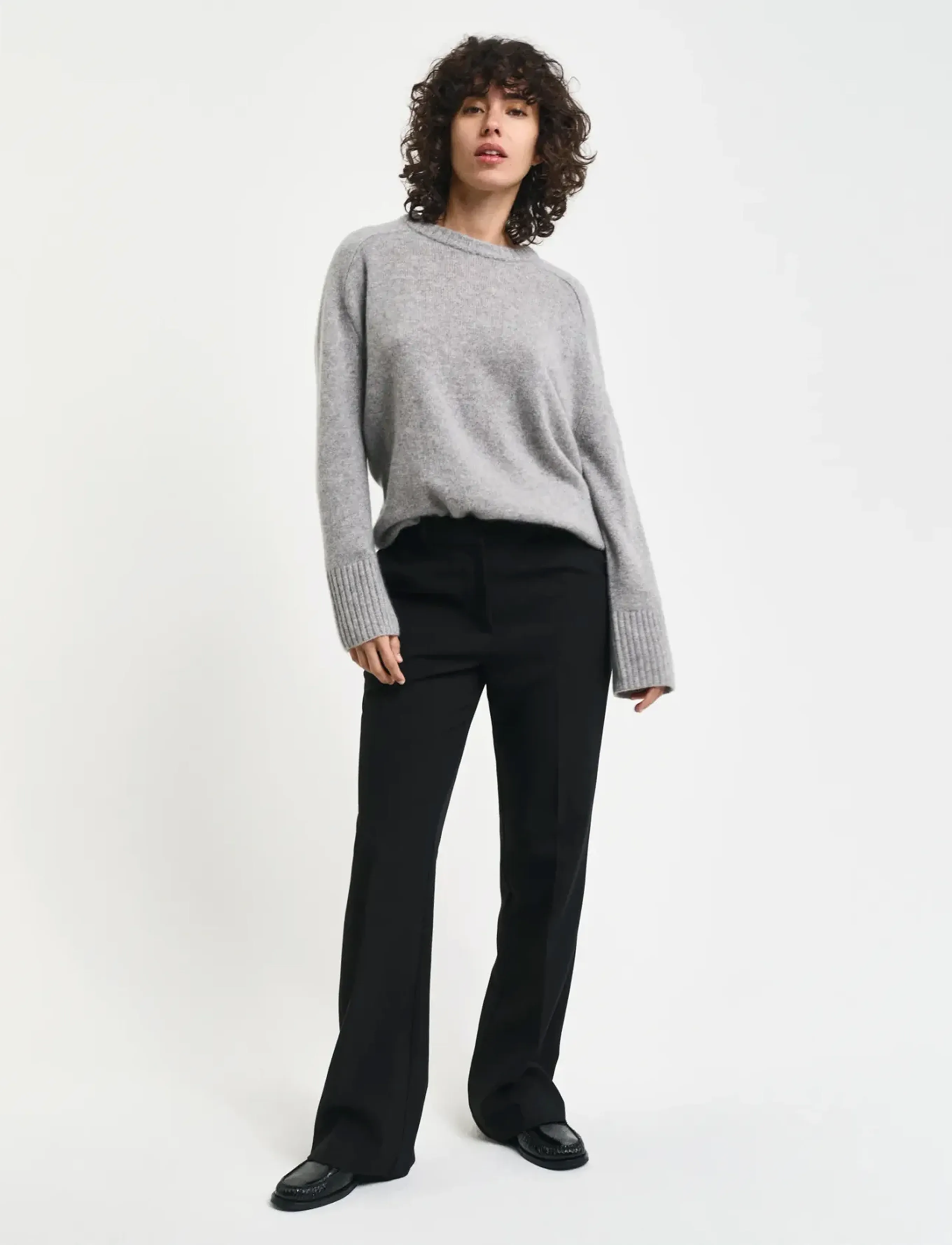Gant Slim Flared Slacks, 44, Trousers, Schwarz - Straight Leg, Frauen