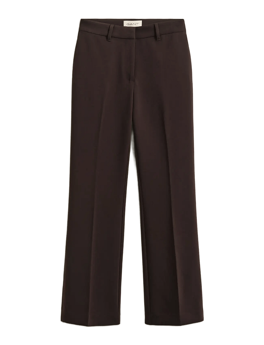 Gant - Slim Flared Slacks - alt laiad püksid - deep brown - 1