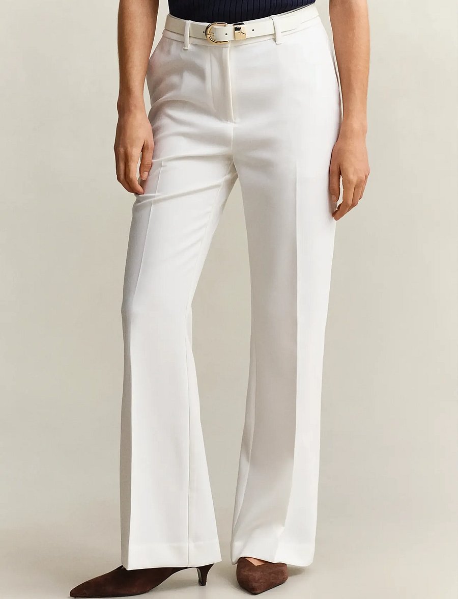 Gant - Slim Flared Slacks - schlaghosen - eggshell - 3