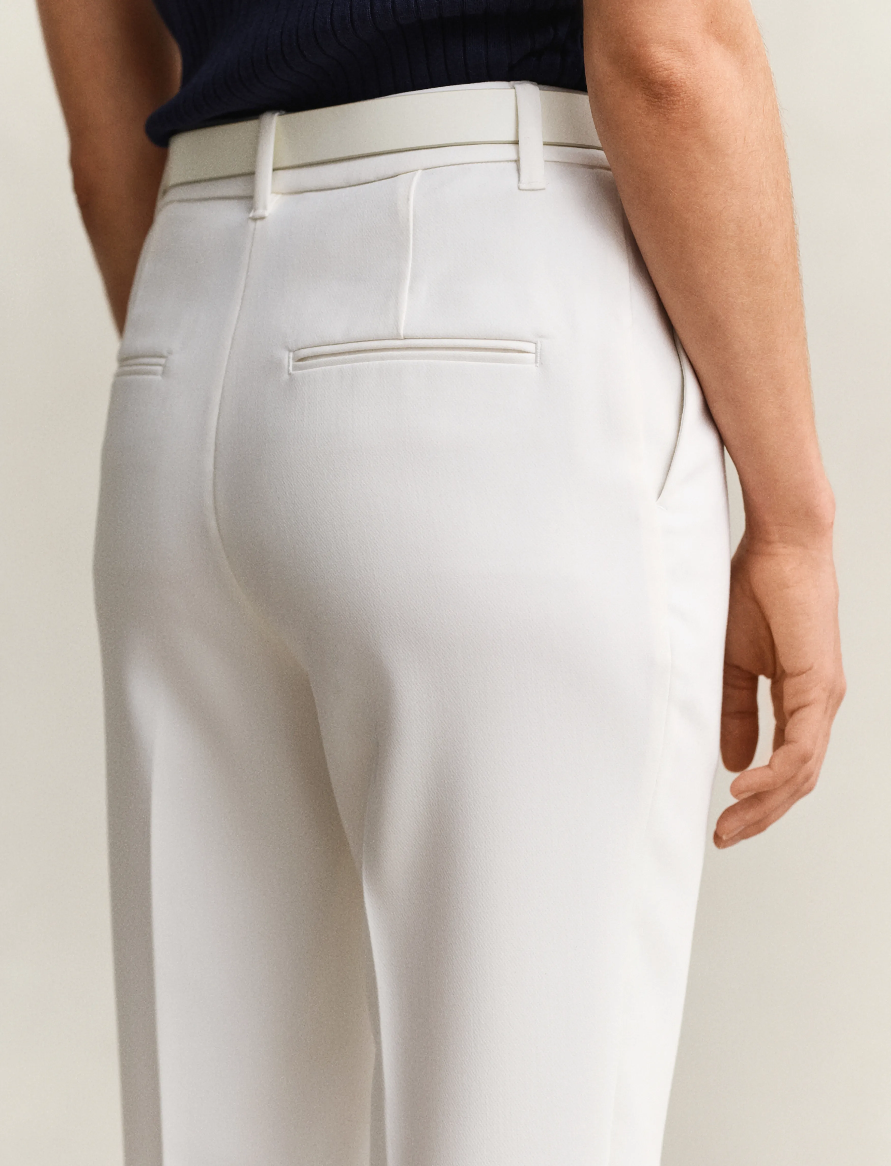 Gant - Slim Flared Slacks - schlaghosen - eggshell - 1