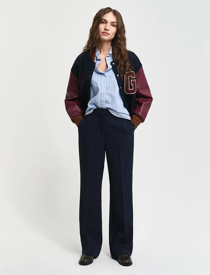 GANT - SLIM FLARE SLACK - flare bukser - evening blue - 0