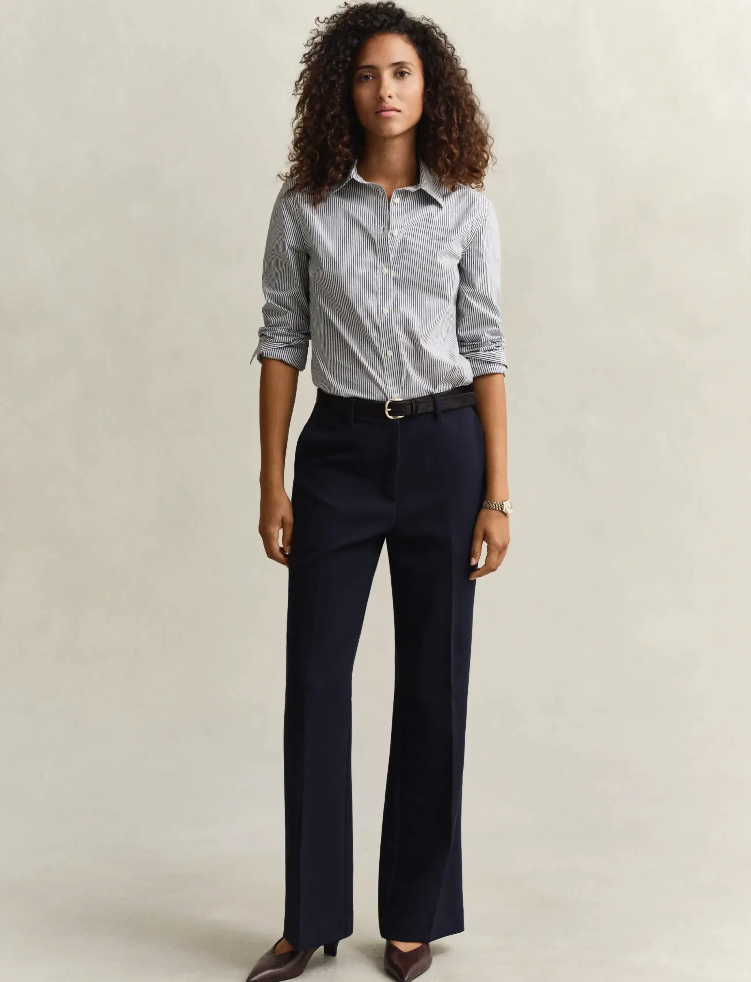 Gant Slim Flared Slacks kostymbyxor dam – bild 3