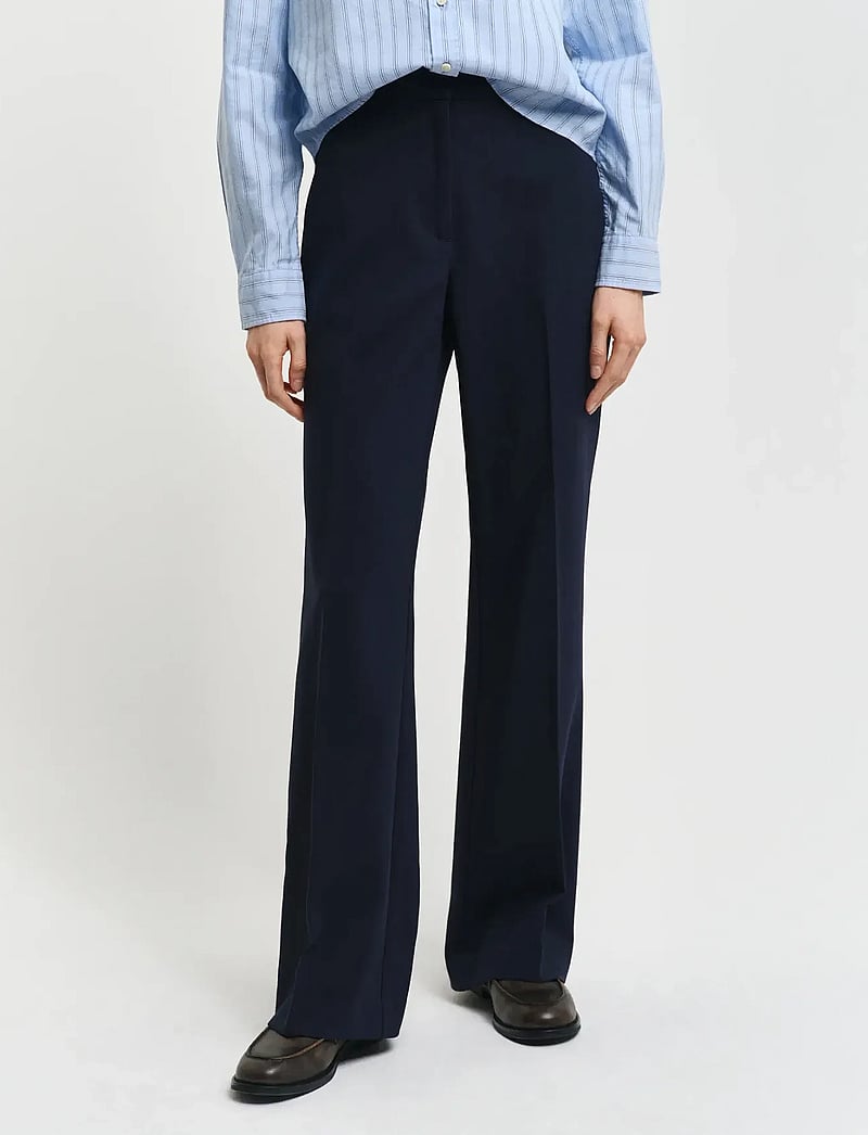 GANT - SLIM FLARE SLACK - flare bukser - evening blue - 4