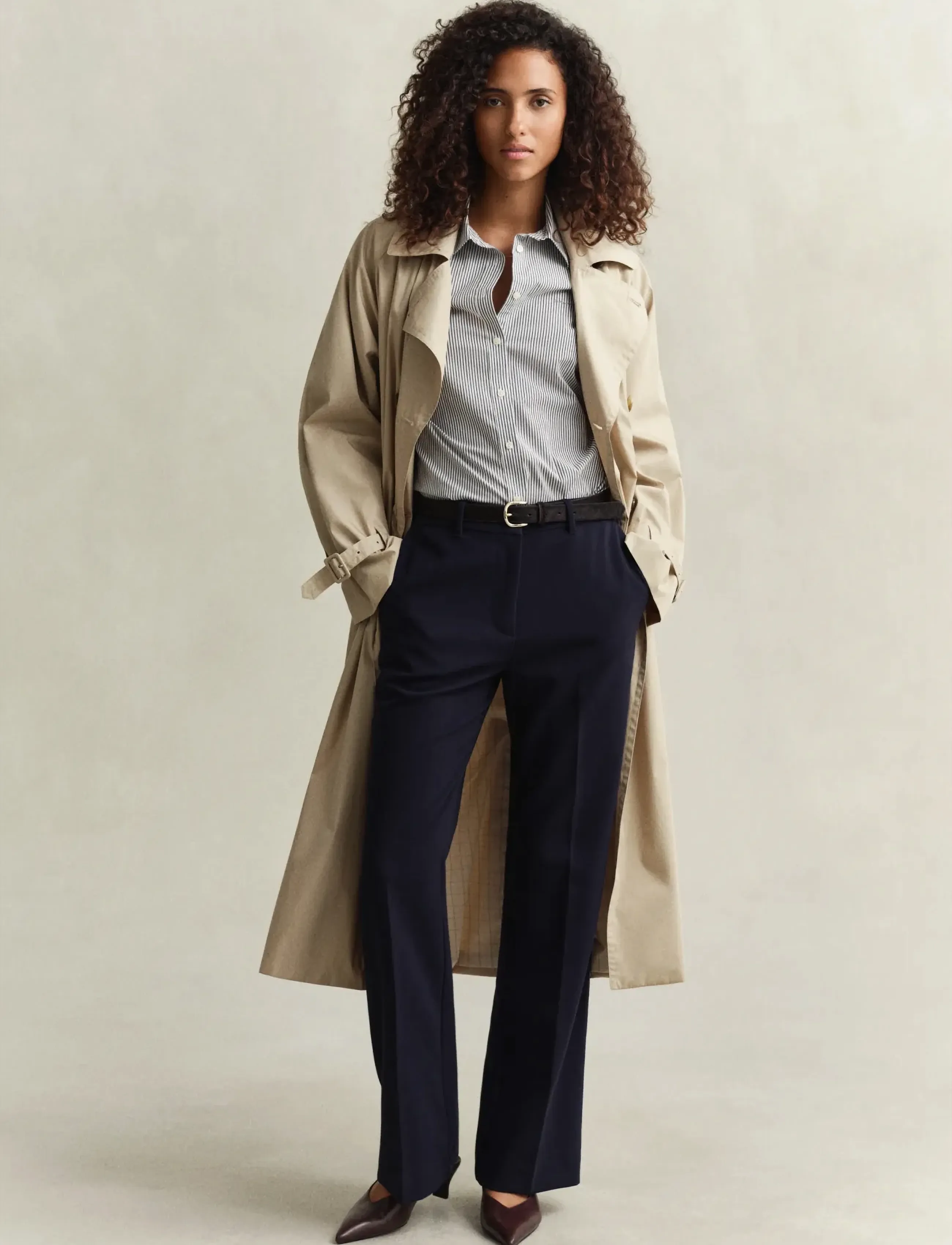 Gant Slim Flared Slacks kostymbyxor dam – bild 4