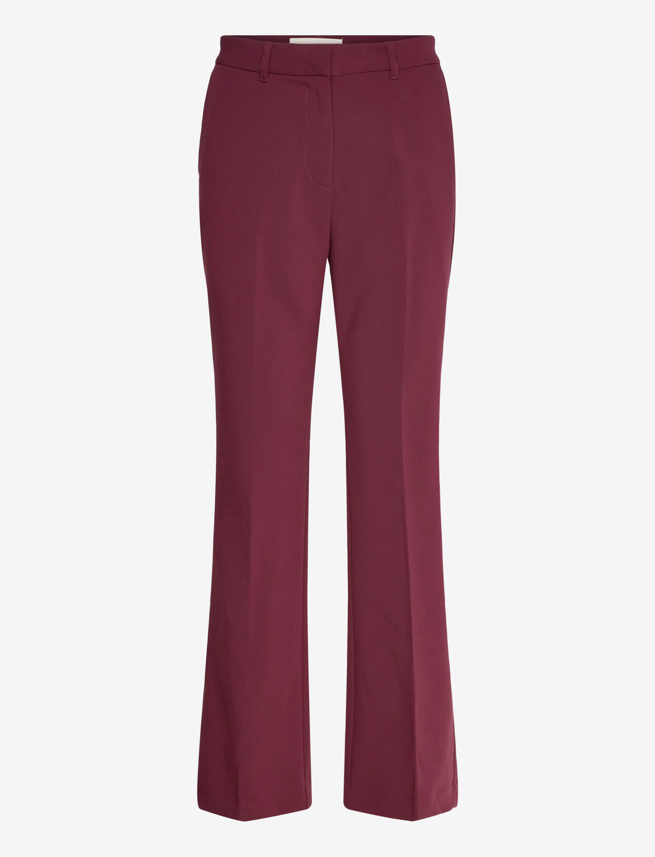 GANT - SLIM FLARE SLACK - utsvängda byxor - plum wine - 0