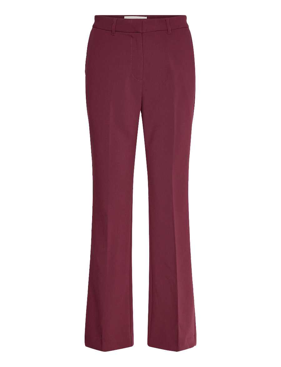 Gant - Slim Flared Slacks - alt laiad püksid - plum wine - 0
