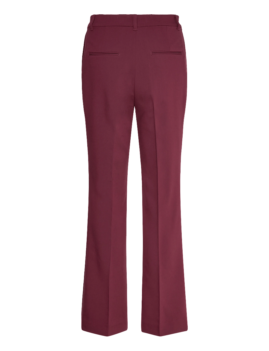 Gant - Slim Flared Slacks - alt laiad püksid - plum wine - 1