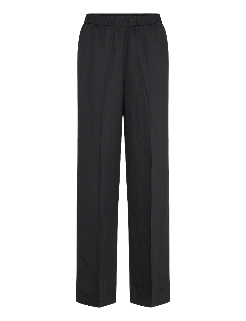 GANT - LINEN BLEND PULL ON PANTS - linased püksid - black - 1