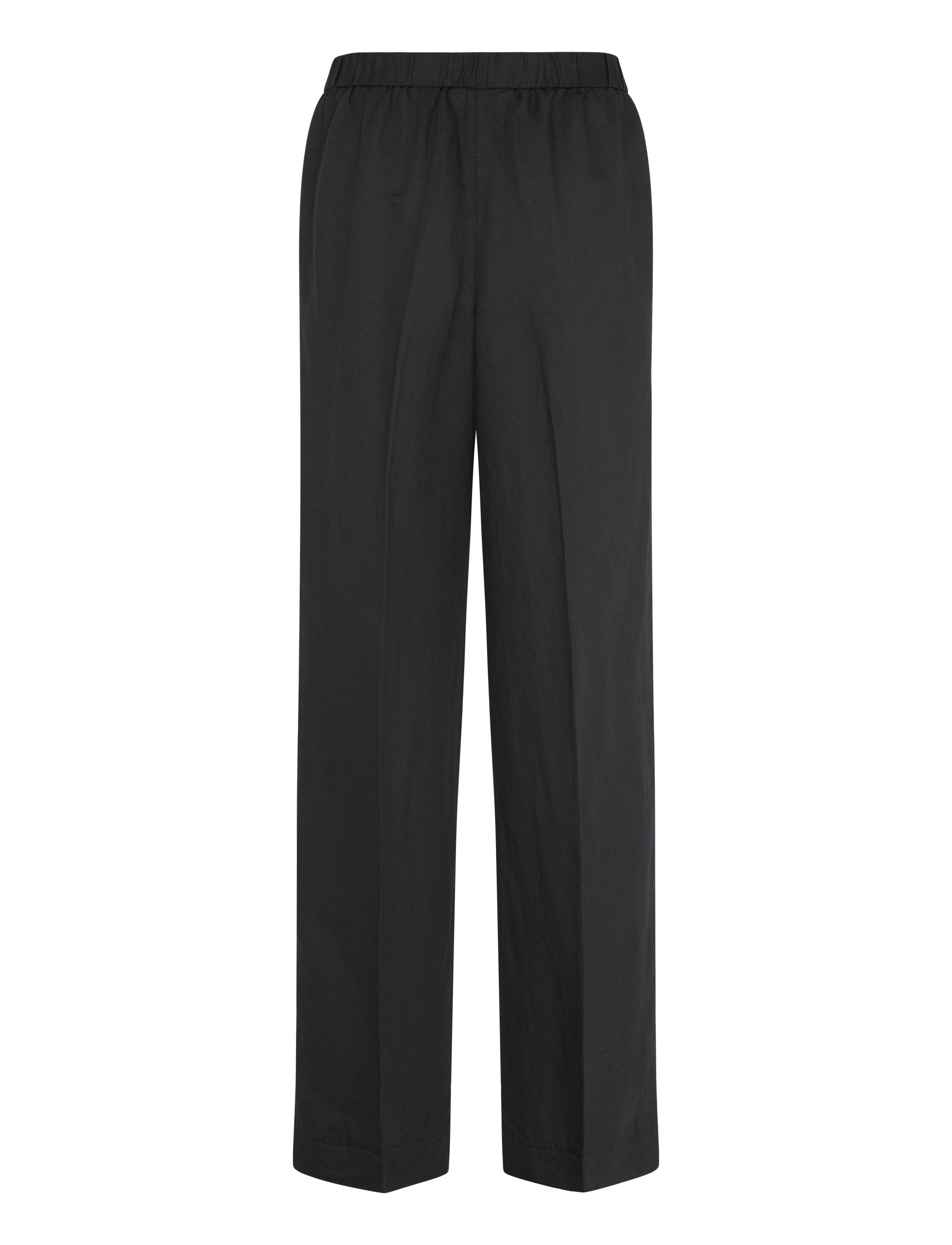 Gant - LINEN BLEND PULL ON PANTS - hørbukser - black - 2