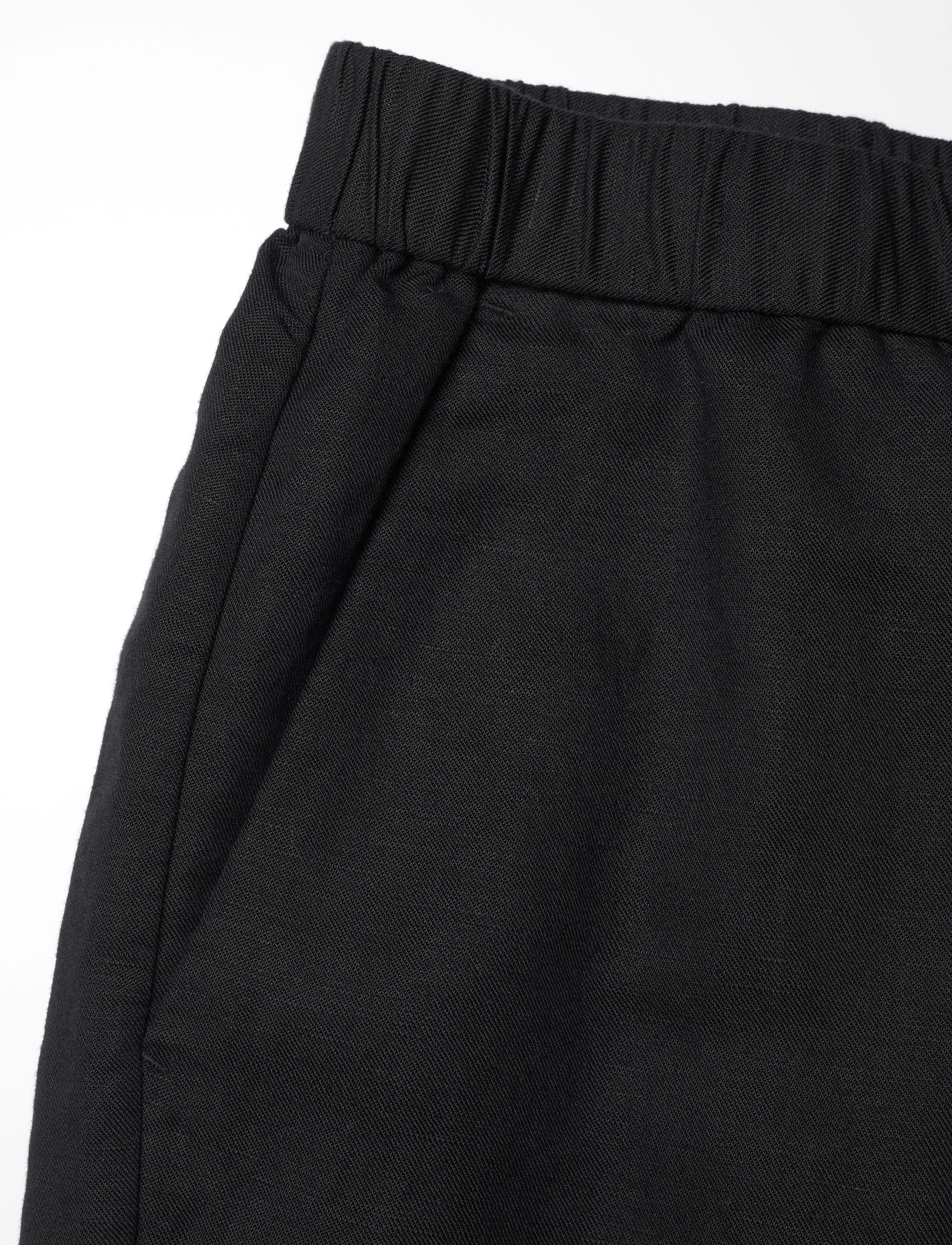 Gant - LINEN BLEND PULL ON PANTS - hørbukser - black - 5