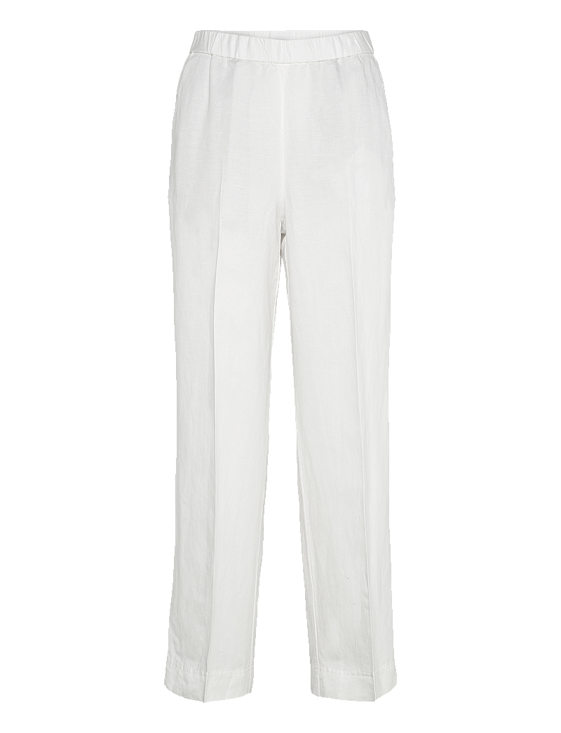 GANT - LINEN BLEND PULL ON PANTS - linnebyxor - eggshell - 0