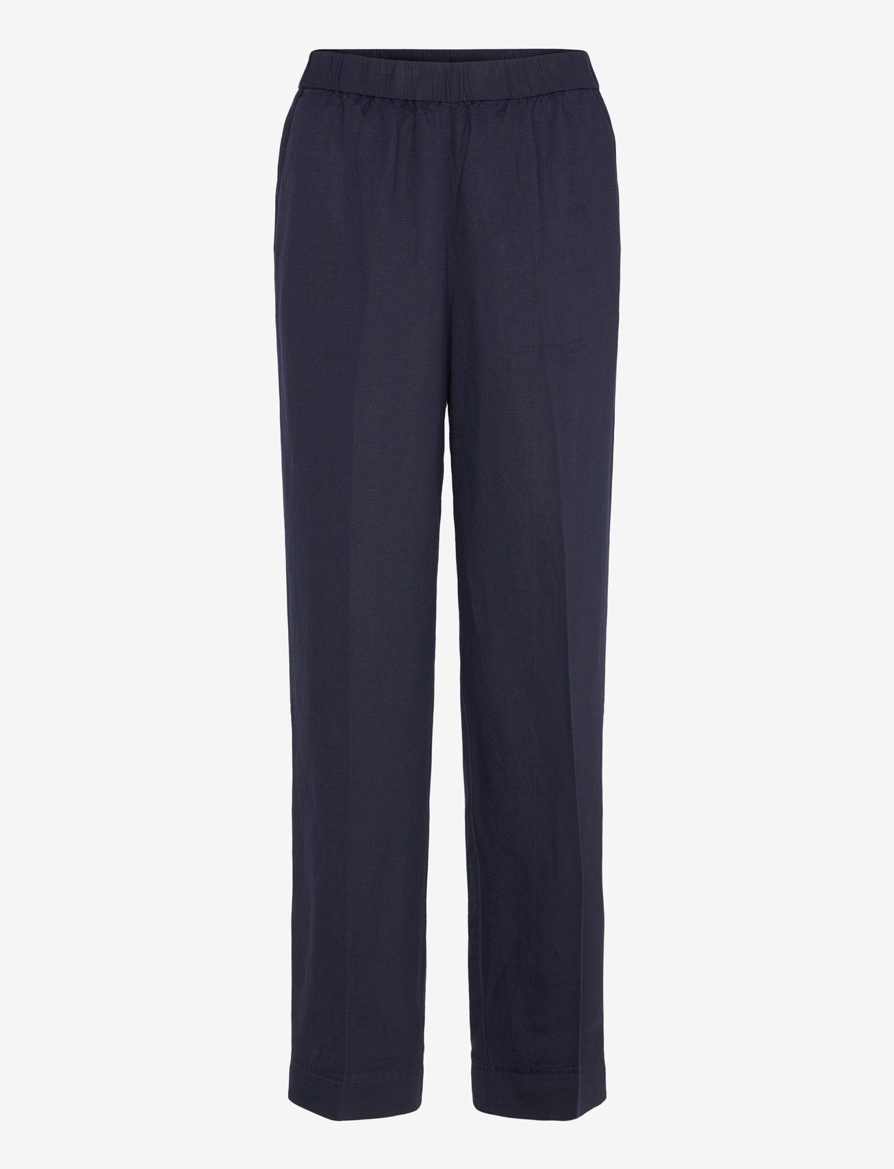 GANT - LINEN BLEND PULL ON PANTS - linen trousers - evening blue - 0