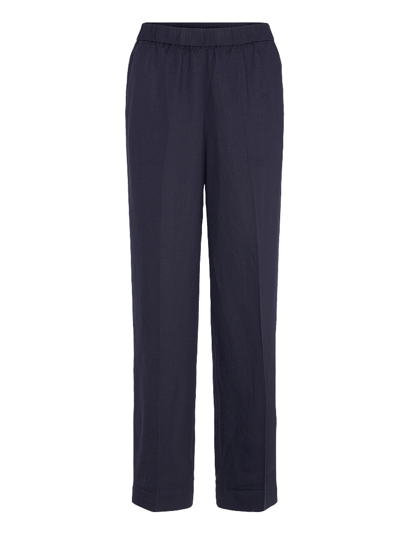 GANT - LINEN BLEND PULL ON PANTS - leinenhosen - evening blue - 0
