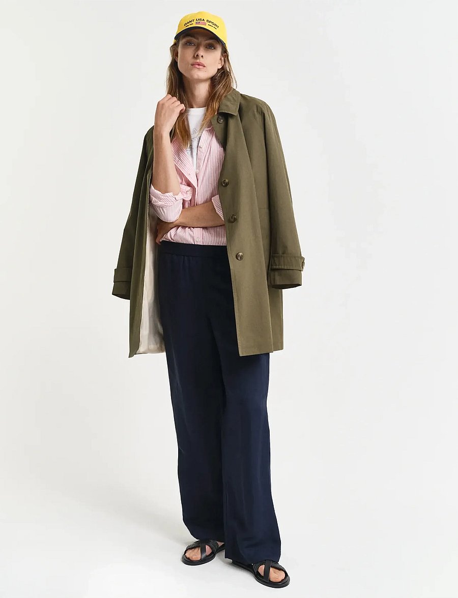 Gant - LINEN BLEND PULL ON PANTS - hørbukser - evening blue - 5