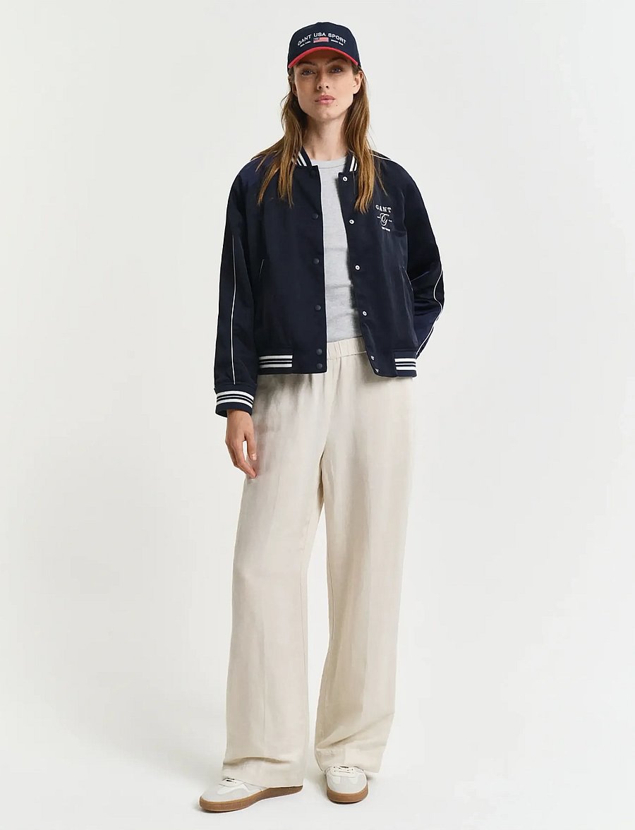 Gant - LINEN BLEND PULL ON PANTS - hørbukser - putty - 0