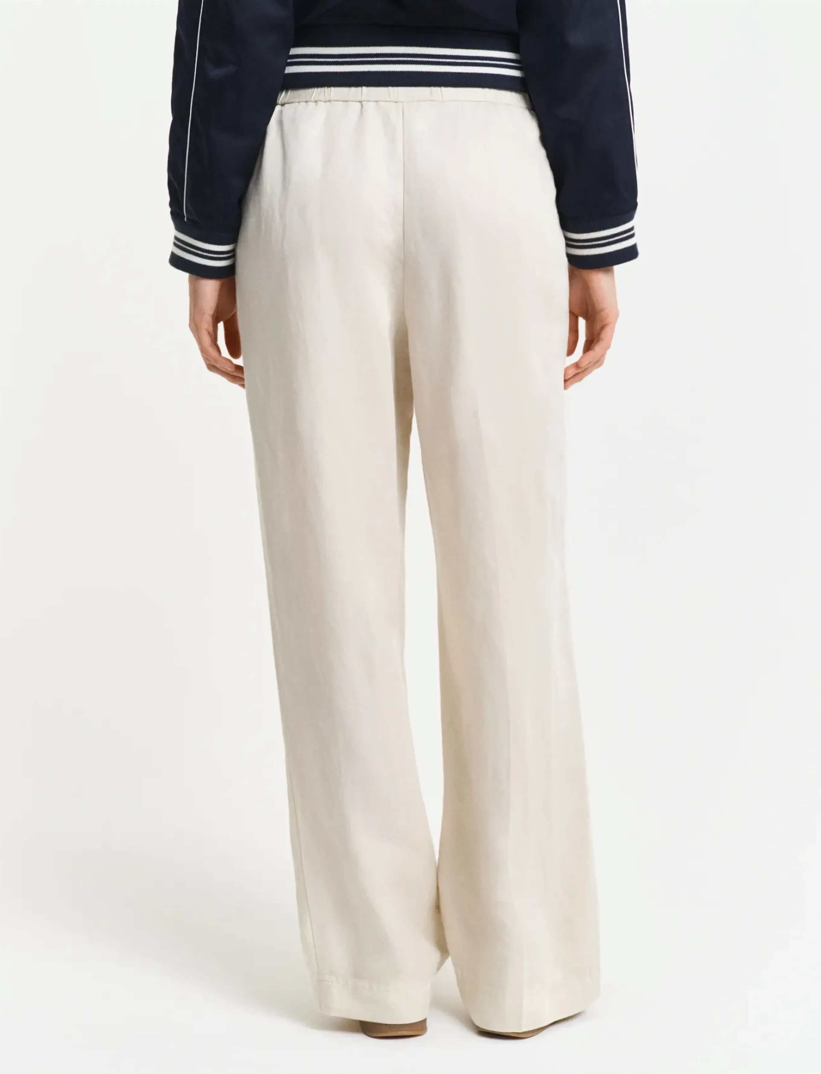Gant - LINEN BLEND PULL ON PANTS - leinenhosen - putty - 3