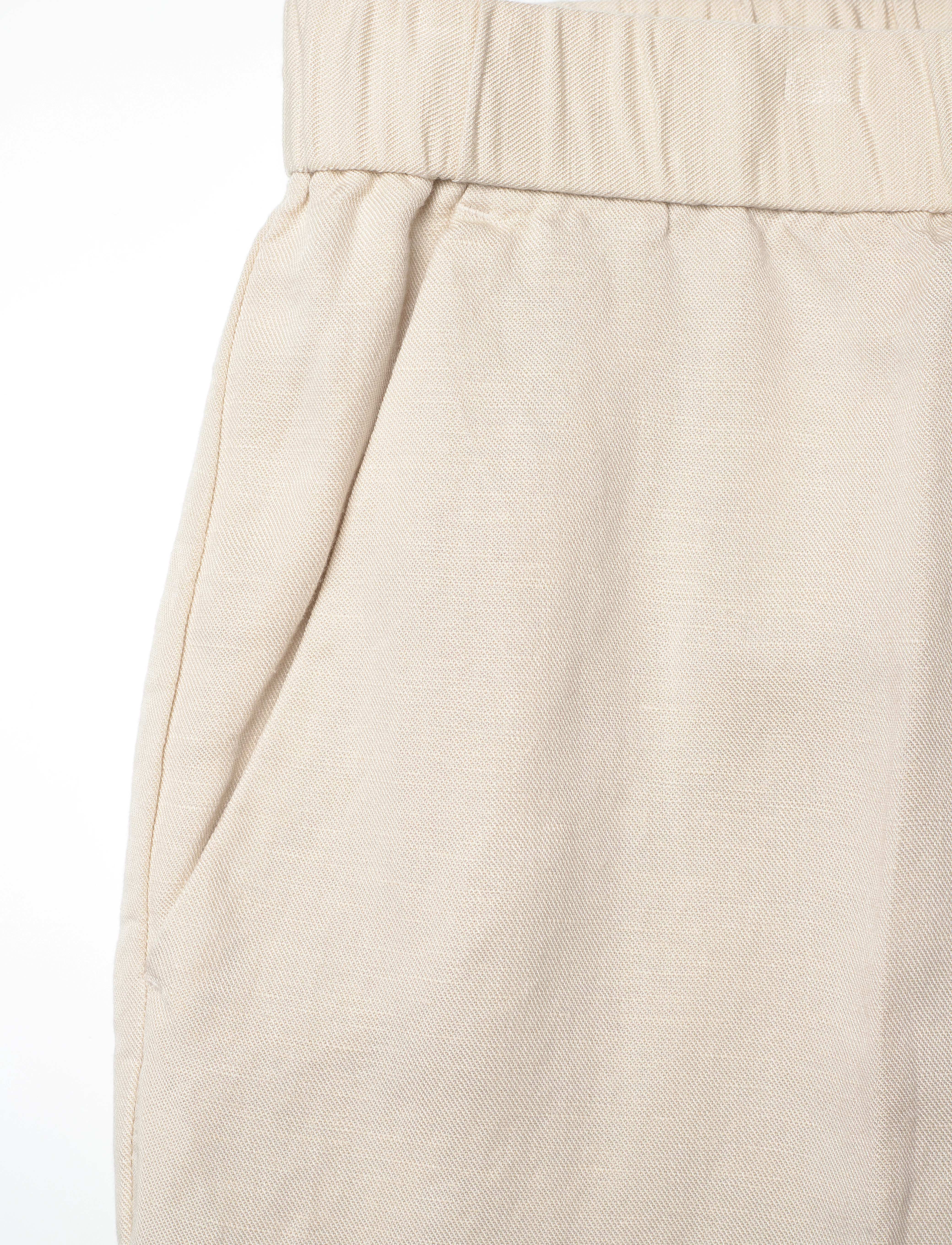 Gant - LINEN BLEND PULL ON PANTS - leinenhosen - putty - 5