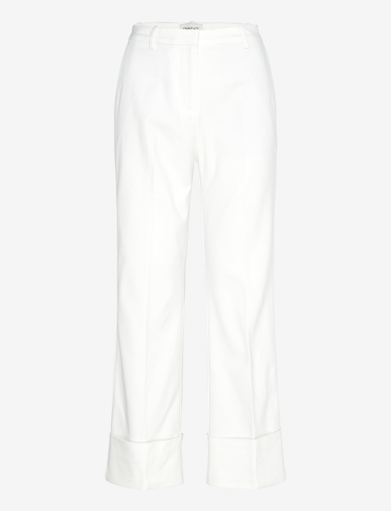 GANT - TURN-UP CREASE PANTS - proste dżinsy - eggshell - 1