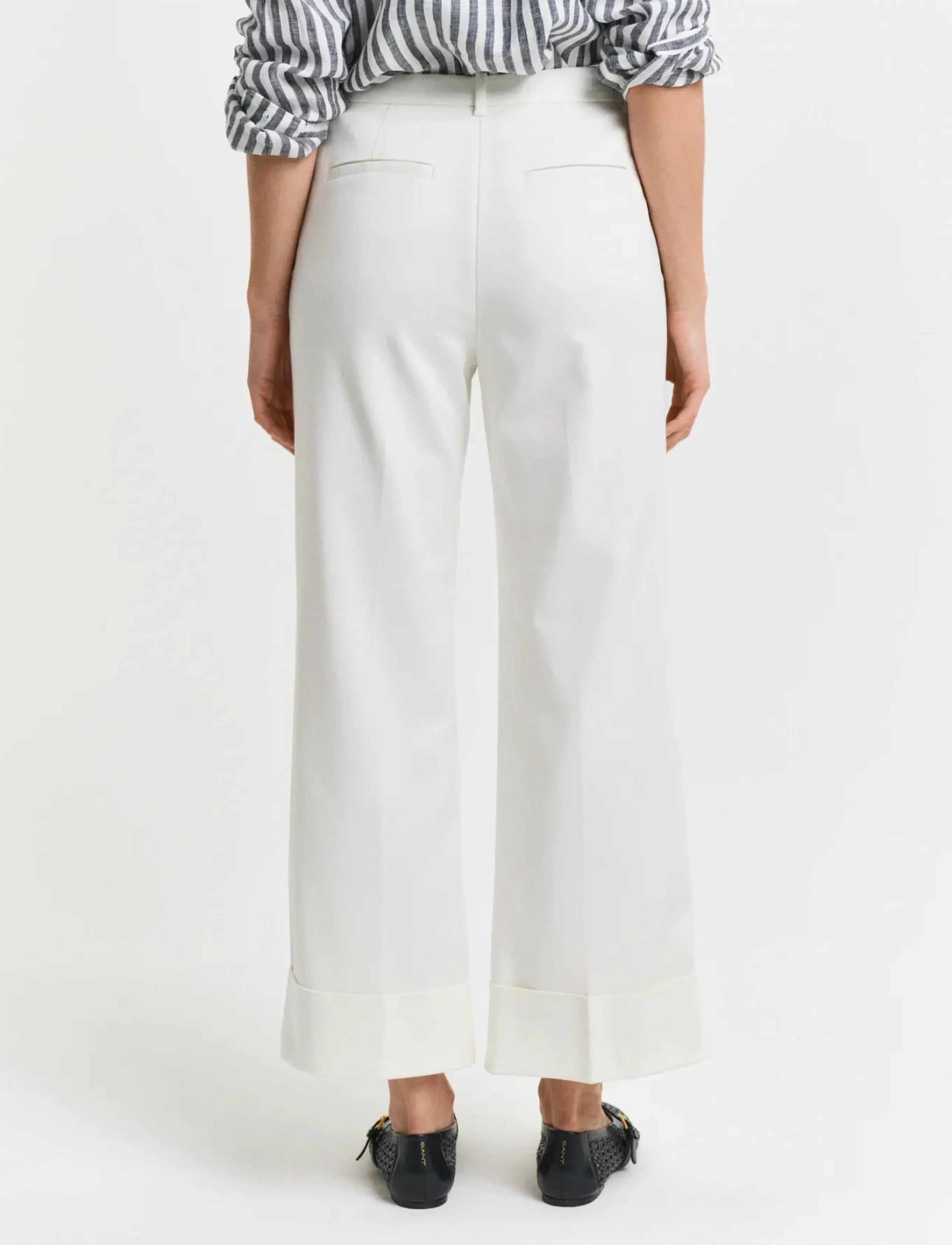 Gant - TURN-UP CREASE PANTS - moetrendid - eggshell - 3