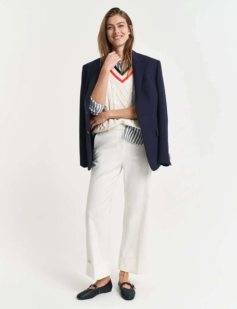 Gant - TURN-UP CREASE PANTS - moetrendid - eggshell - 5
