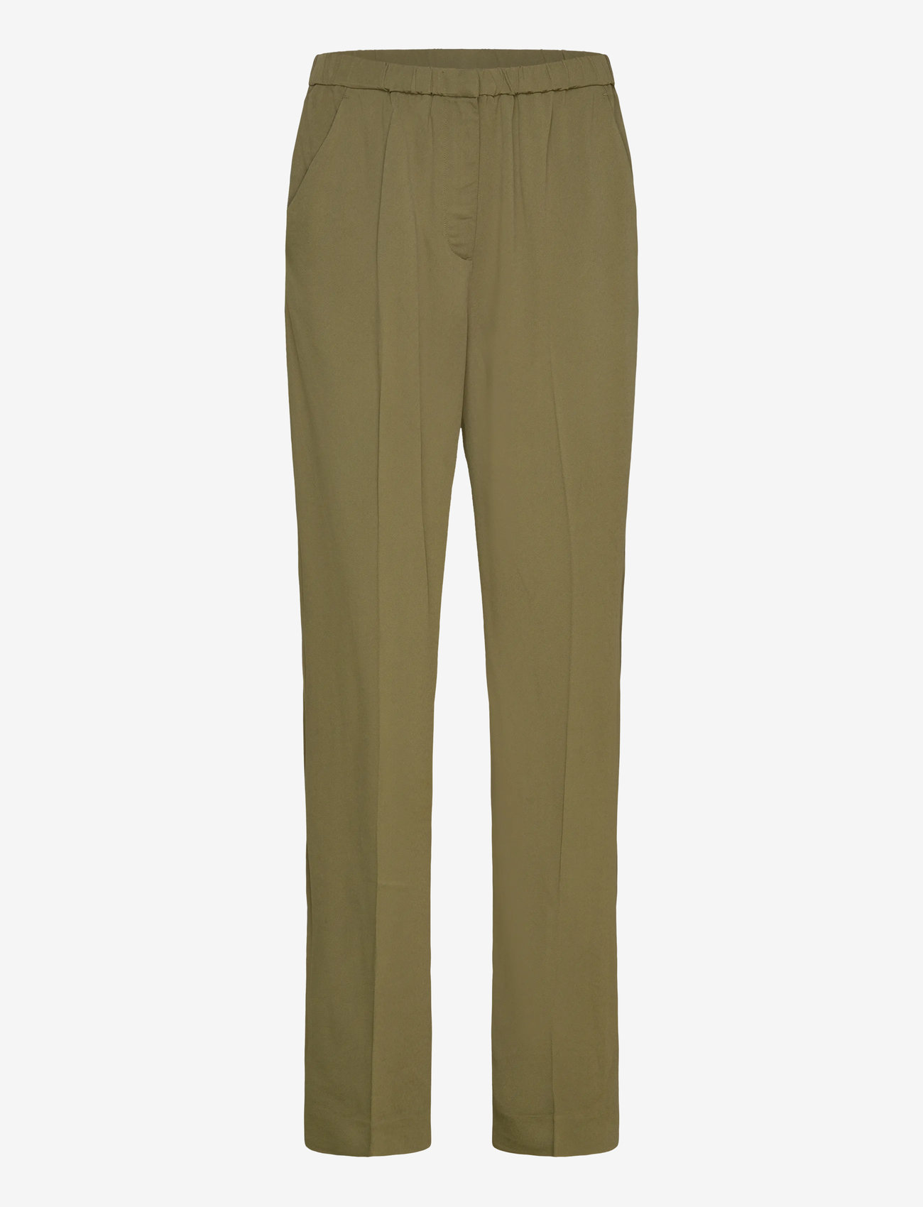 GANT - FLUID PANTS - pidulikud püksid - moss green - 1