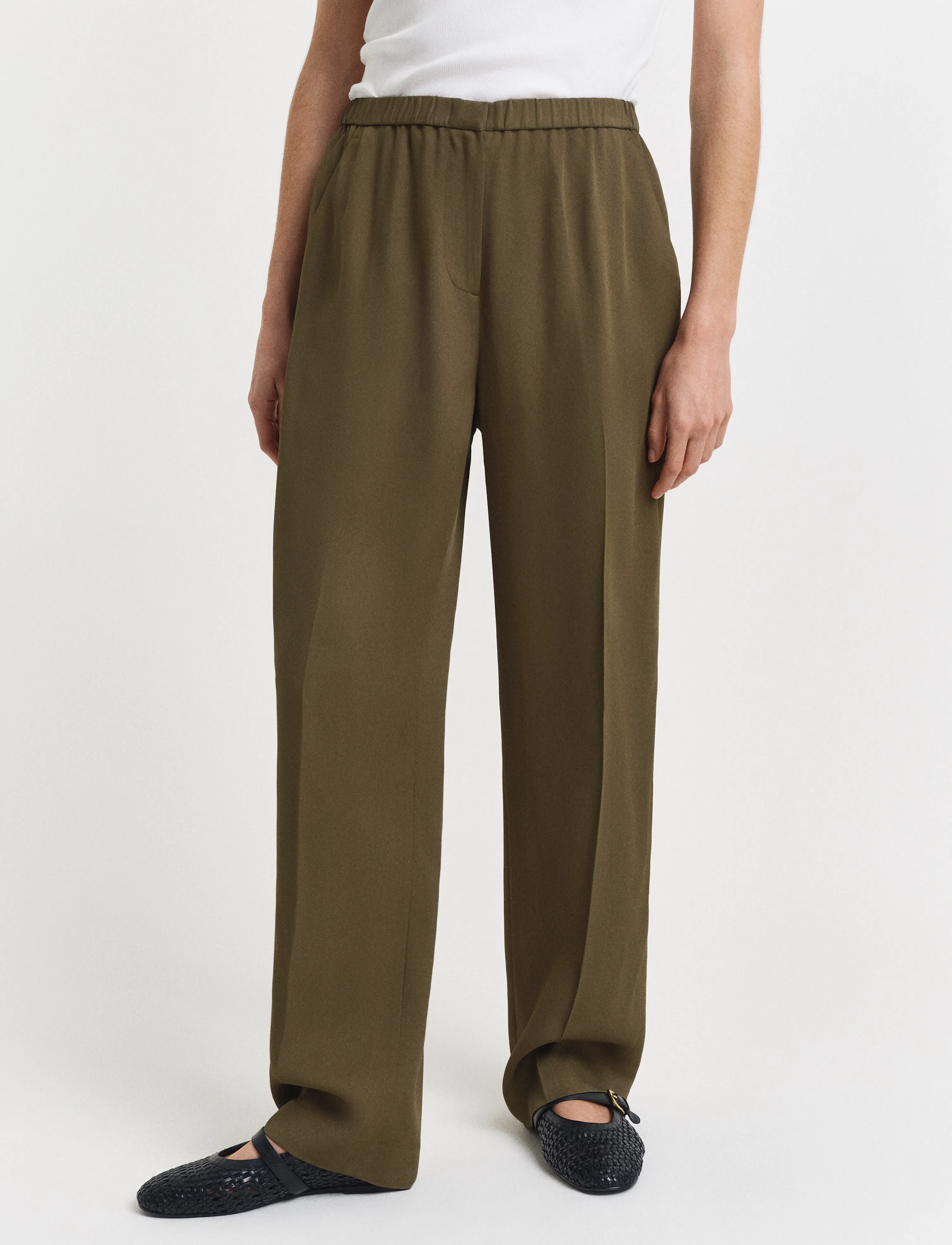 Gant - FLUID PANTS - festtøj til outletpriser - moss green - 3
